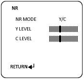 menu options for the OSD for COR-553HD full size security camera